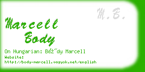 marcell body business card
